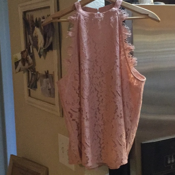 Fun 2 Fun Drellie Lace Halter Blouse - Picture 1 of 4